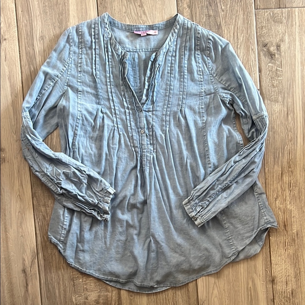 Calypso St. Barth cotton chambray Women's Blue Top xs